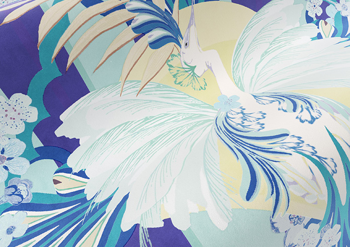 Faded Glamour, China Blue Stripe - Roman Blind - Image 4